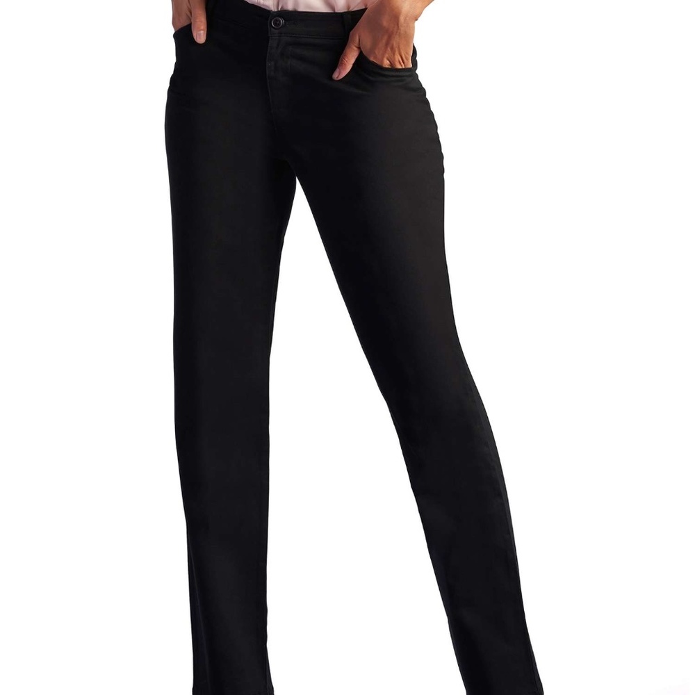 Women's Lee Relaxed Fit Straight-Leg Pants, Size: 8 T/Large, Black